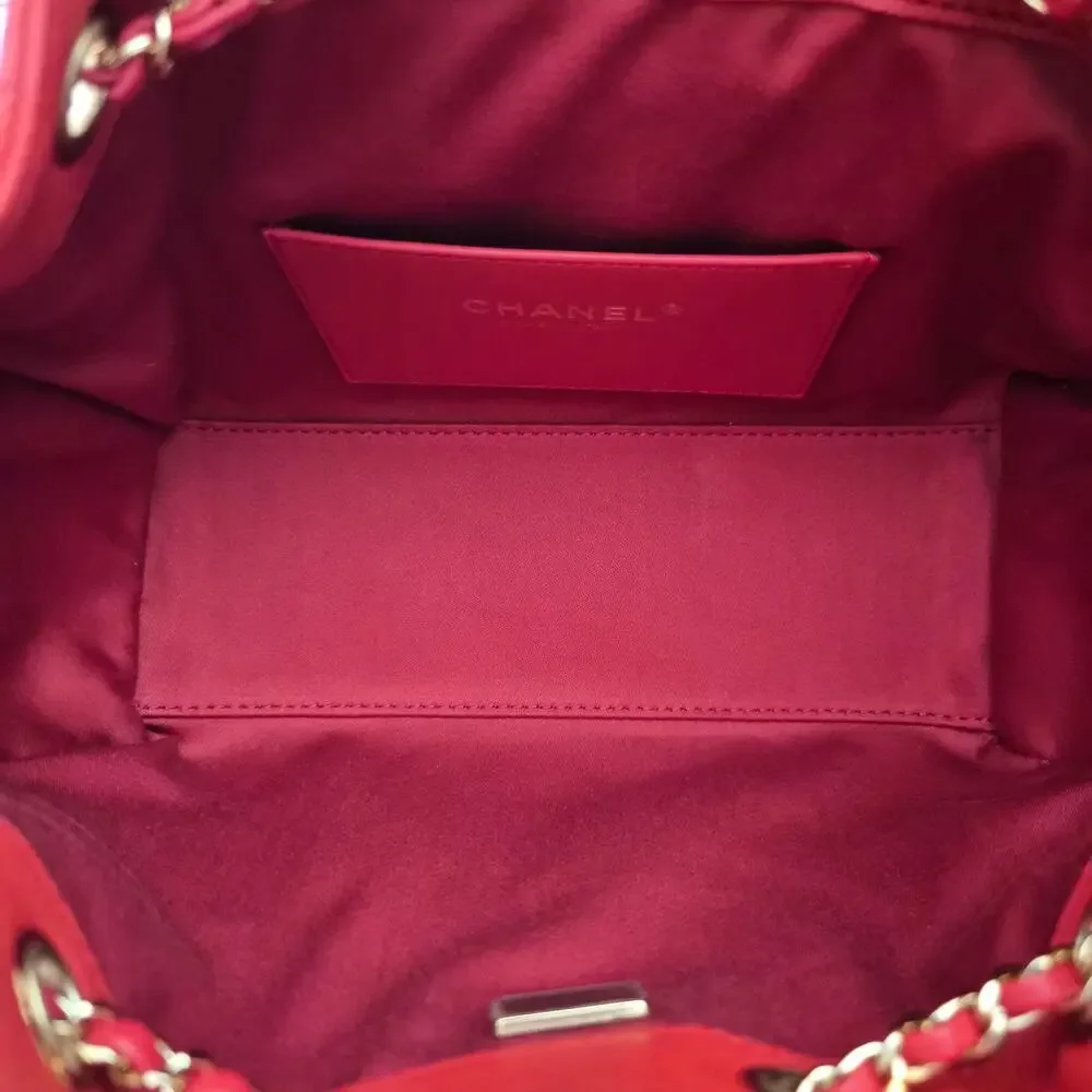 Chanel 25 Mini Red Caviar Shoulder Bag
